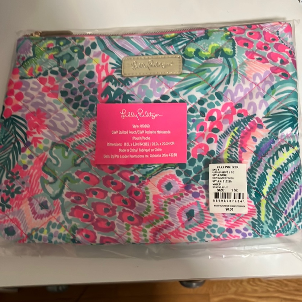 Lilly Pulitzer quilted pouch